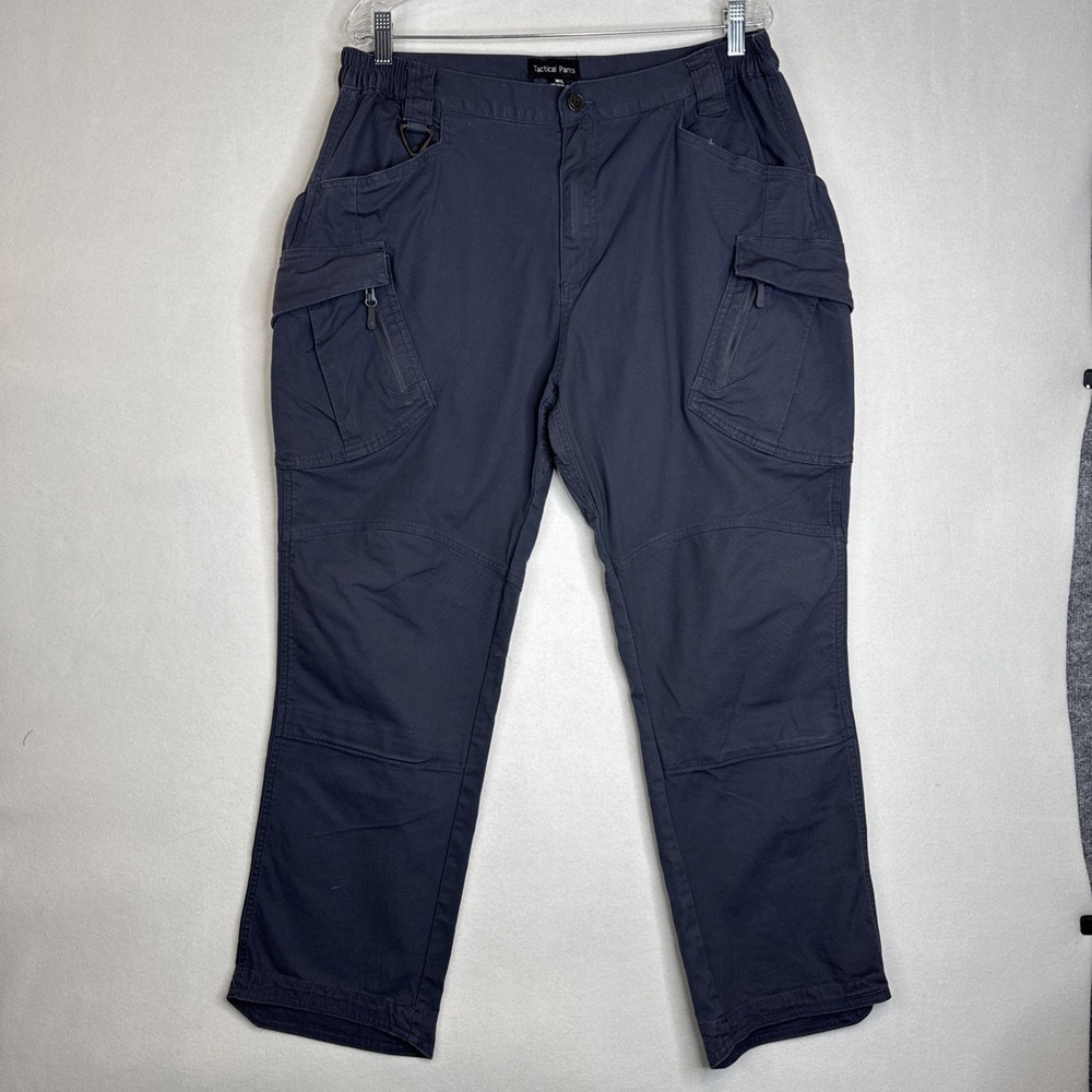 Blue Tactical Cargo Pants 38x30 Ripstop Utility Work Combat